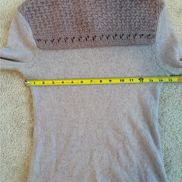 TORY BURCH Women's Marnie Sweater Size Small-Champagne/Blush Alpaca Wool Blend - Picture 10 of 10